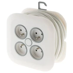 Enrouleur 4 prises fiche extraplate 7m^Zenitech New