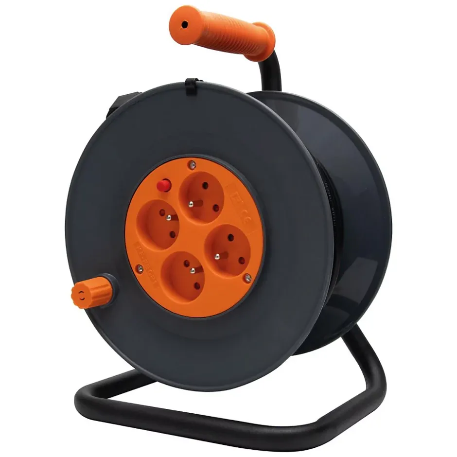 Enrouleur 4 prises H05VV-F 3G1mm² - 25m -^Zenitech Outlet