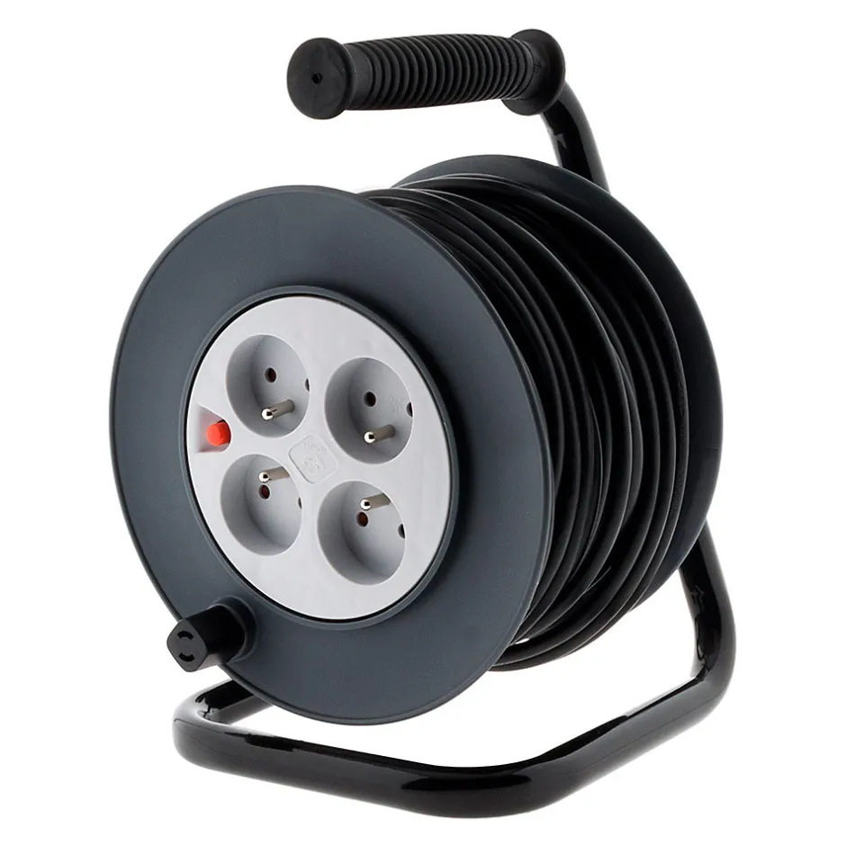 Enrouleur 4 prises H05VV-F 3G1mm² - 25m -^Zenitech Outlet