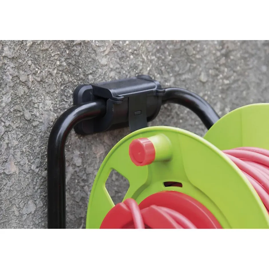 Enrouleur 4 prises 25m + coupe-circuit + support-Zenitech Hot