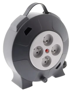 Enrouleur 4 prises 10m + coupe-circuit^Zenitech Hot