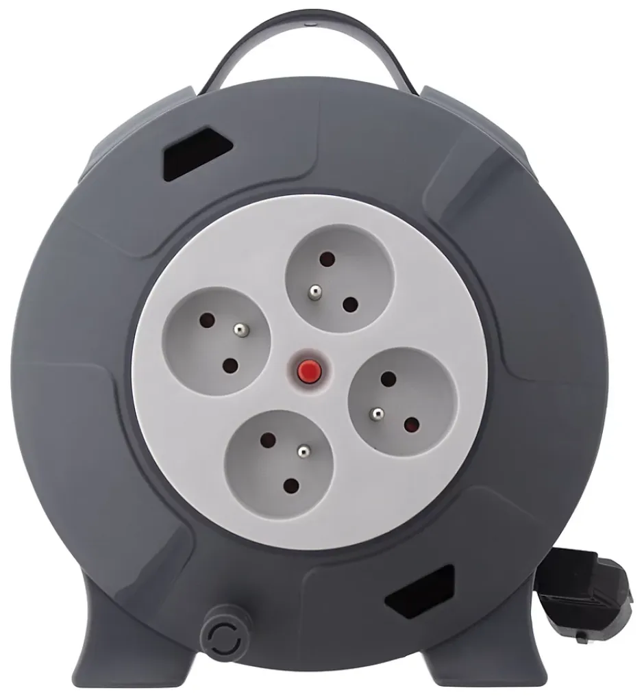 Enrouleur 4 prises 10m + coupe-circuit^Zenitech Hot