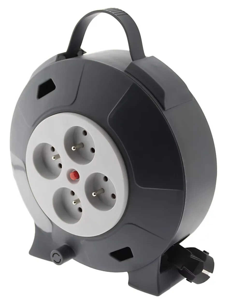 Enrouleur 4 prises 10m + coupe-circuit^Zenitech Hot