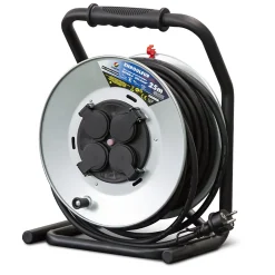 Enrouleur 4 prises-h07rn-3g2.5MM²-25M - Acier galvanisé --I-Watts Pro Best