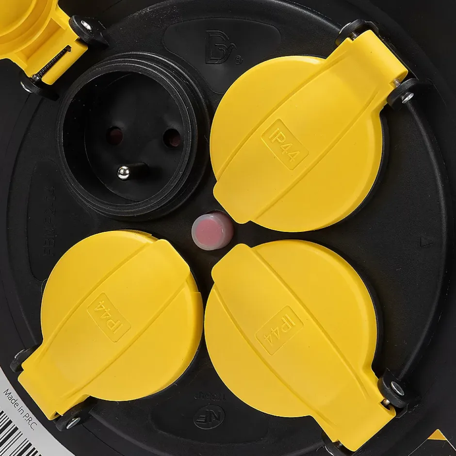 Enrouleur chantier, 4 prises, 40 mètres, 3G1.5mm2, NF, IP44^Velamp Hot