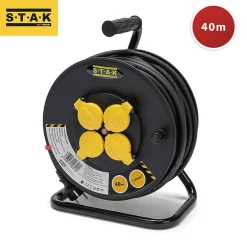 Enrouleur chantier, 4 prises, 40 mètres, 3G1.5mm2, NF, IP44^Velamp Hot