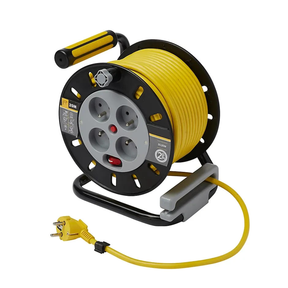 Enrouleur de bricolage HO5VVF 3G1.5mm² 25m^Diall Clearance