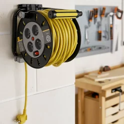 Enrouleur de bricolage HO5VVF 3G1.5mm², 50m-Diall Best