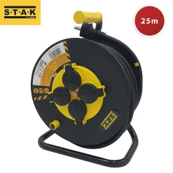 Enrouleur de chantier, 4 prises, 3G2.5, 25 mètres , NF, IP44^Velamp New