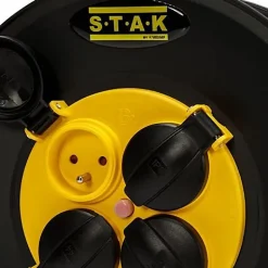 Enrouleur de chantier, 4 prises, 3G2.5, 25 mètres , NF, IP44^Velamp New