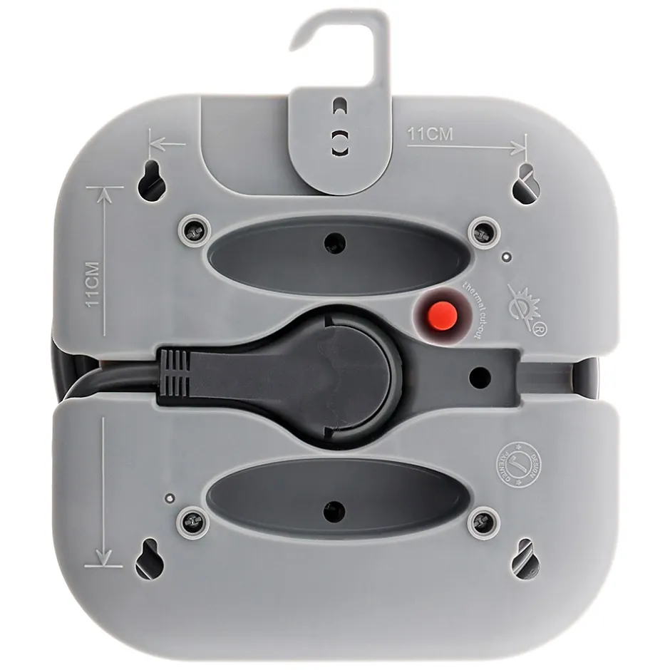 Enrouleur domestique 4 x 2P+T - 7m - gris^Zenitech Outlet