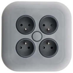 Enrouleur domestique 4 x 2P+T - 7m - gris^Zenitech Outlet