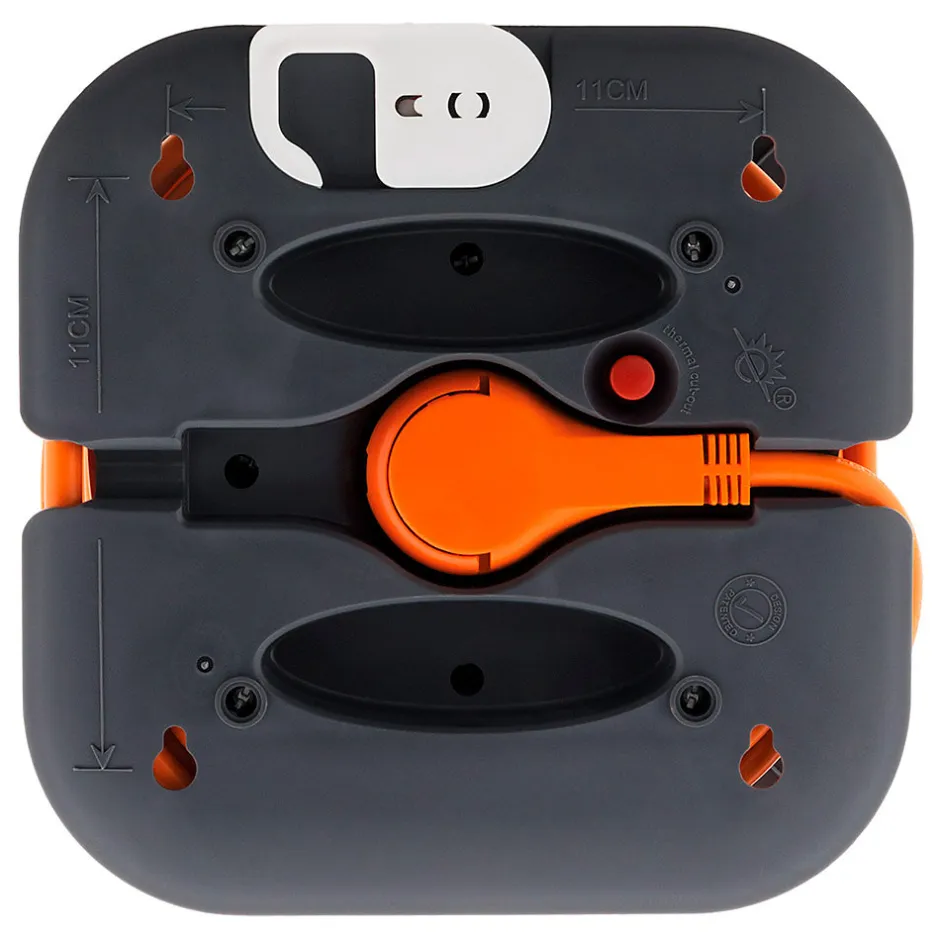 Enrouleur domestique 4x2P+T - 7m orange^Zenitech Best