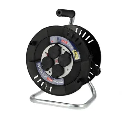 Enrouleur électrique 20 m, 4 prises, type E, 3x1,5 mm², IP44 - rallonge pour jardin et atelier HOROZ-Horoz Electric Sale