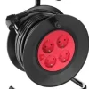 Enrouleur électrique 4 prises 16A L.15 mètres Protection anti-surcharge-Horoz Electric New