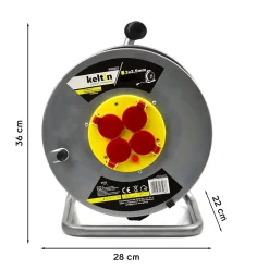 Enrouleur électrique 4 prises 16 A - IP20 - câble H05VV-F 3G 2,5 mm² 50 m^Monmobilierdesign Online