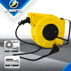 Enrouleur électrique automatique mural 11m-3g1.5mm - HO7^I-Watts Pro Online