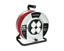 Enrouleur électrique 40m H07RN-F 3G 2,5mm2 flasque acier - - 600010^Hanger New