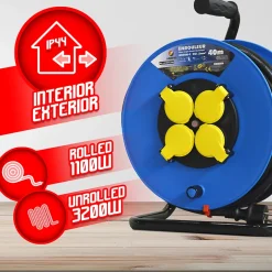 Enrouleur 4prises-h07rn-3g1.5mm²-40m --I-Watts Pro