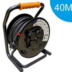 Enrouleur PRO de chantier 3G2.5 40m IP44 platine fixe (anti twist) - câble H07RN-F- 4 prises 16A - garantie 2 ans^Arcotec Discount