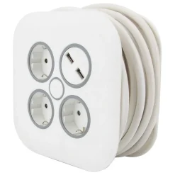 Enrouleur Schuko 3 prises + 2 USB 7m^Zenitech Outlet