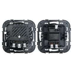 Ensemble double interrupteur + 1 prise avec terre affleurante + 1 prise USB-A+C Espen noir composable^Jacobsen Clearance