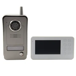 Ensemble interphone vidéo sans fil avec bouton pour l'extérieur Wolin^Blyss