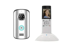 Ensemble interphone vidéo sans fil avec bouton pour l'extérieur Wilks-Blyss