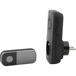 Ensemble sans fil carillon à enficher avec prise et bouton Liam-Blyss Sale