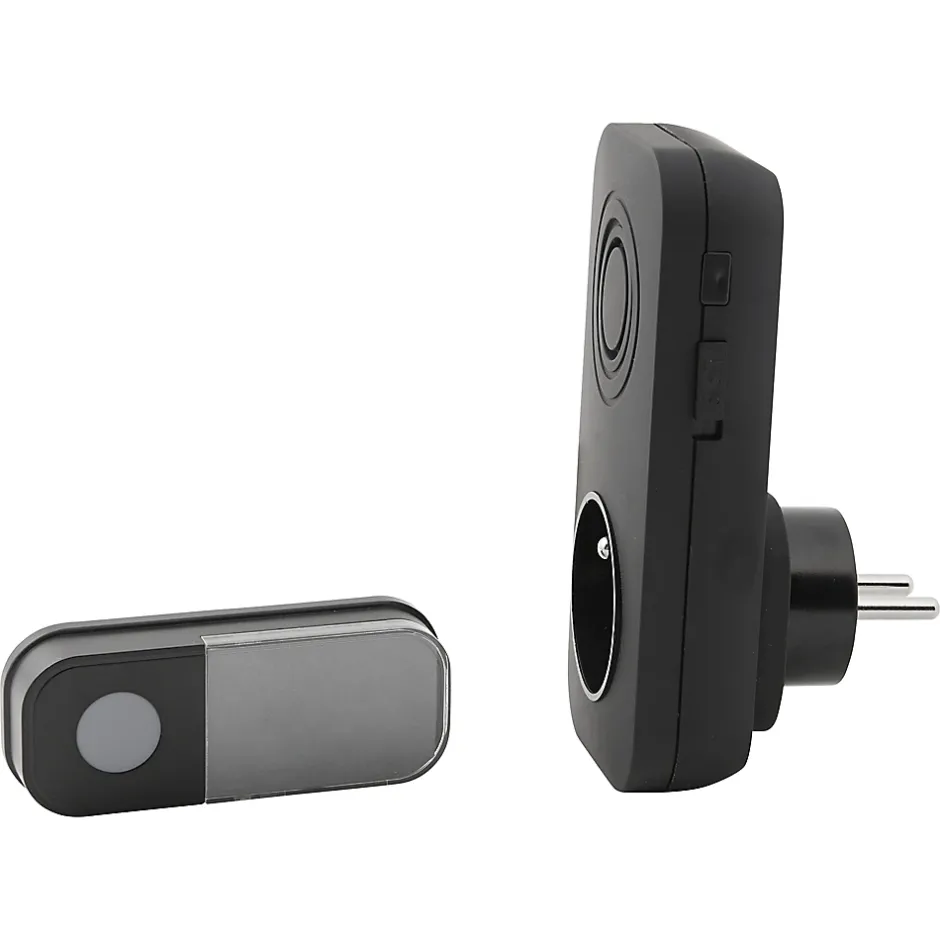 Ensemble sans fil carillon à enficher avec prise et bouton Liam-Blyss Sale