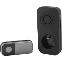 Ensemble sans fil carillon à enficher avec prise et bouton Liam-Blyss Sale