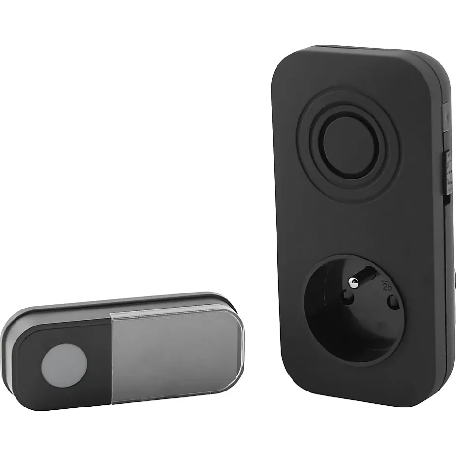 Ensemble sans fil carillon à enficher avec prise et bouton Liam-Blyss Sale