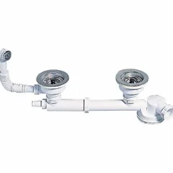 Ensemble vidage 2 cuves ø 90 extra-plat Espace^Wirquin New