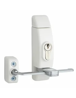 Entrebailleur à cylindre pour fenêtre, 118x130mm, blanc, 3 clés -^Thirard Clearance