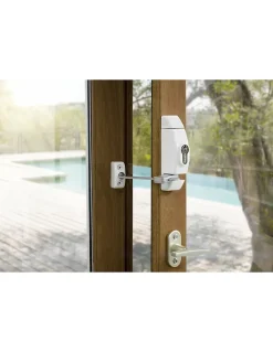 Entrebailleur à cylindre pour fenêtre, 118x130mm, blanc, 3 clés -^Thirard Clearance