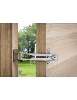 Entrebailleur pour porte d'entrée, taquet d'arrêt, 148mm, inox --Thirard Hot