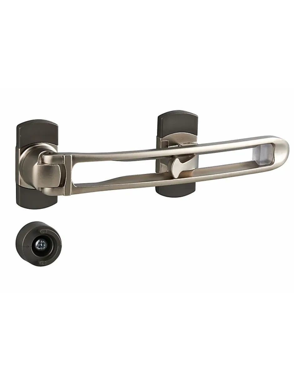 Entrebailleur pour porte d'entrée, taquet d'arrêt, 169mm, nickelé -^Thirard Hot