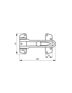 Entrebailleur pour porte à recouvrement, nickel satin -^SP