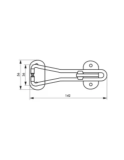 Entrebailleur pour porte d'entrée, taquet d'arrêt, 142mm, blanc --Thirard Outlet
