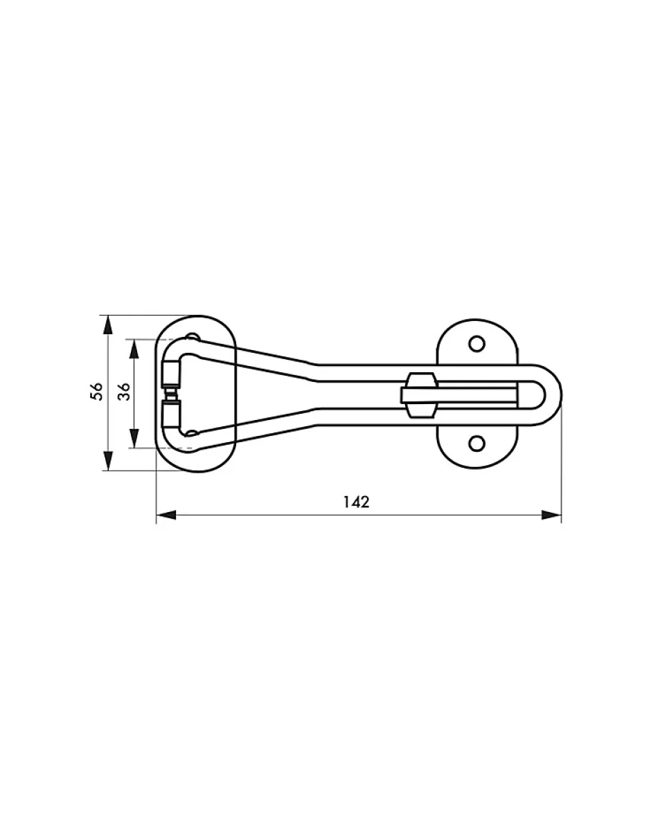 Entrebailleur pour porte d'entrée, taquet d'arrêt, 142mm, blanc --Thirard Outlet