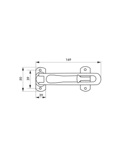 Entrebailleur pour porte d'entrée, taquet d'arrêt, 169mm, blanc --Thirard Discount