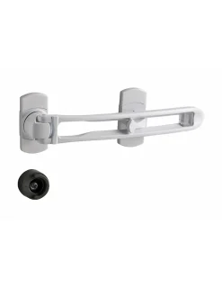 Entrebailleur pour porte d'entrée, taquet d'arrêt, 169mm, blanc --Thirard Discount