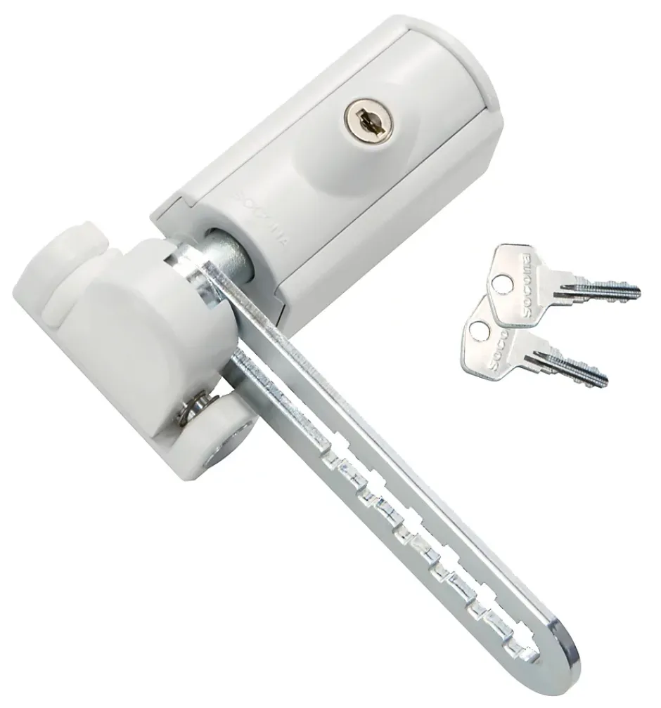 Entrebâilleur BLOCK'AIR haute sécurité à 7 paillettes blanc - - TR6S^Socona Discount