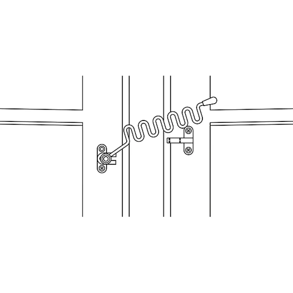 Entrebâilleur fenêtres serpentin EFS Abus chromé^Diall