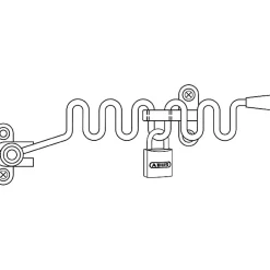Entrebâilleur fenêtres serpentin EFS Abus chromé^Diall