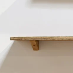 Equerre en Bois Teck Huilée - 18x55x175mm - Fixation pour Etagère Murale (lot de 2)^Woodbord Clearance