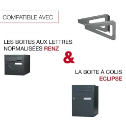 Equerres murales gris clair RAL 7037M-Renz Online