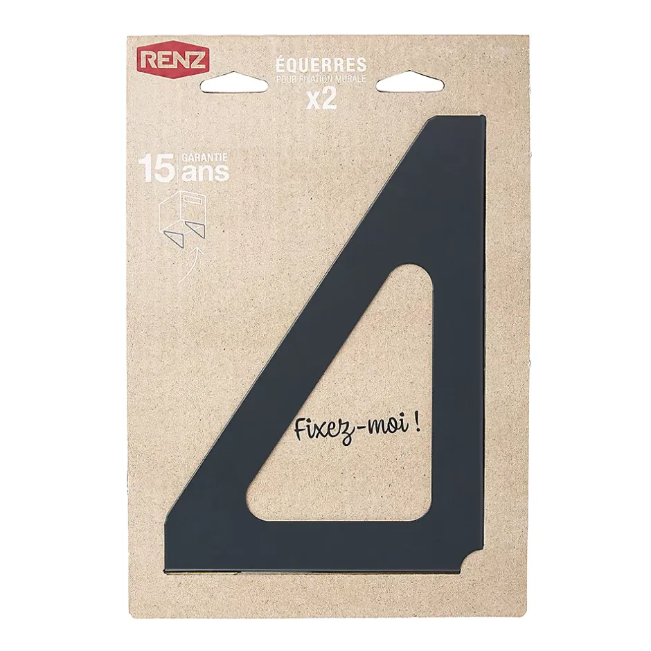 Equerres murales Noir mat RAL 9005MT-Renz Outlet