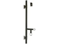 Espagnolette plate complète acier noir h.1500 mm-Afbat