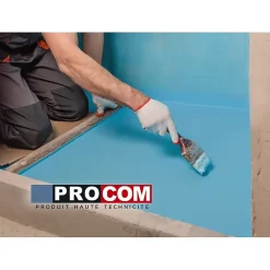 Etancheite sous carrelage, KIT douche, salle de bain, pièce humide - résine d'imperméabilisation, protection à l'eau - -2.5-Procom Hot